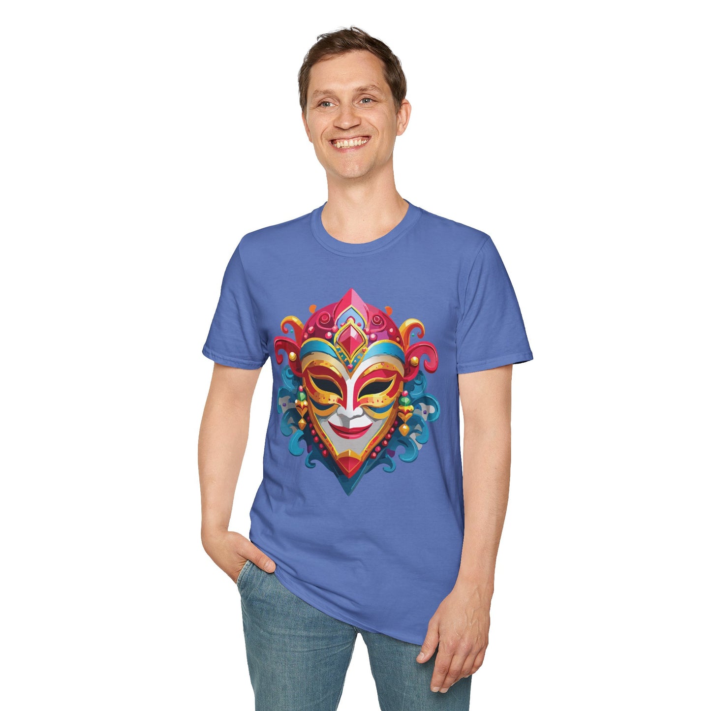 Mask Tee Shirt, Mask Shirt, Shirt with Mask, Masquerade Tees