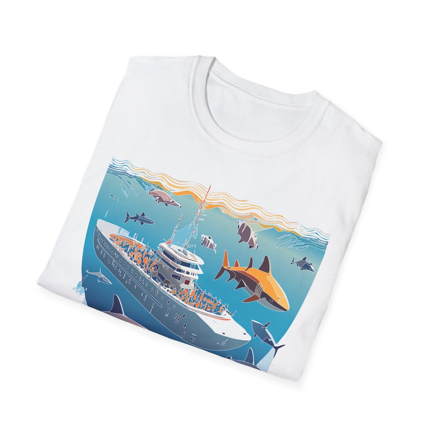 Ocean Tee Shirt, Ocean Shirt, Shirt with Ocean, U boat Tees, Shirt with U-Boat