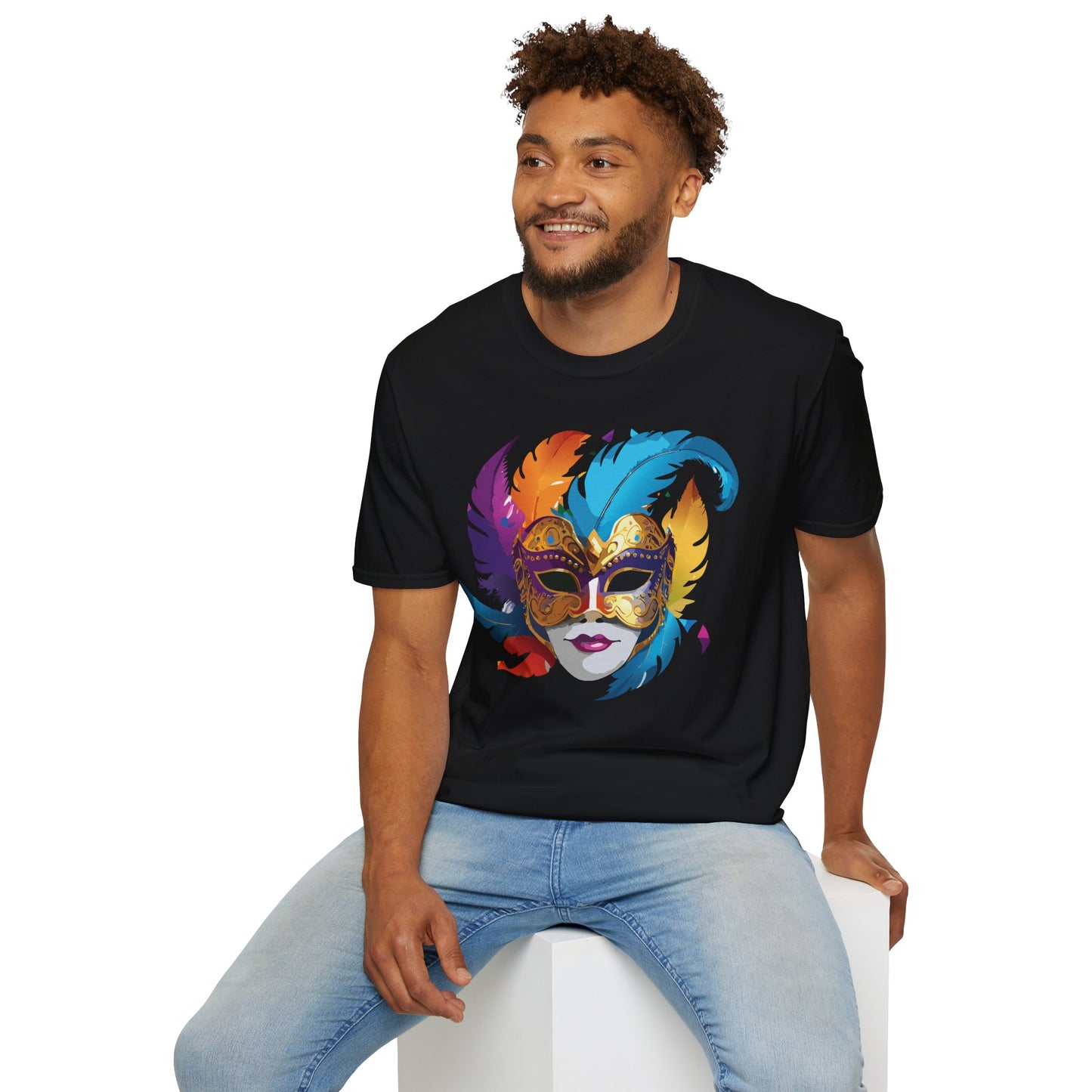 Mask Tee Shirt, Mask Shirt, Shirt with Mask, Masquerade Tees