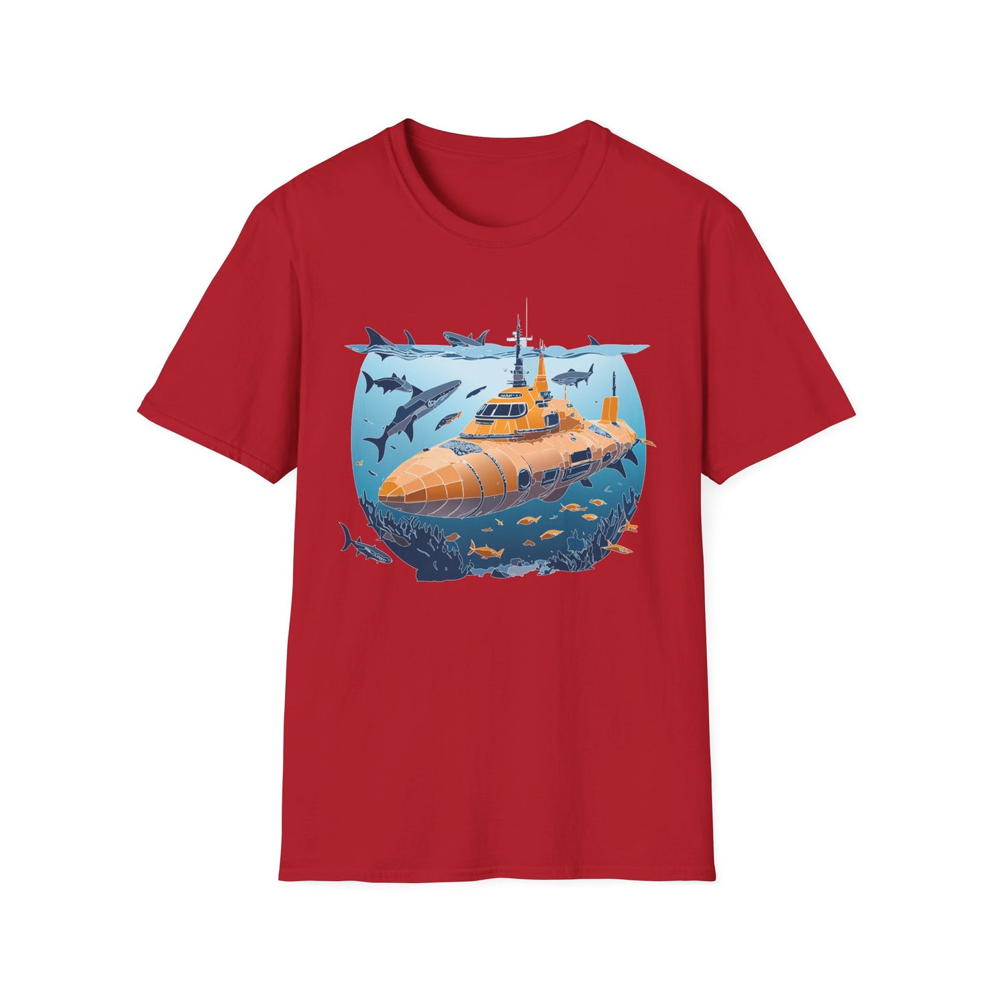 Ocean Tee Shirt, Ocean Shirt, Shirt with Ocean, U boat Tees, Shirt with U-Boat