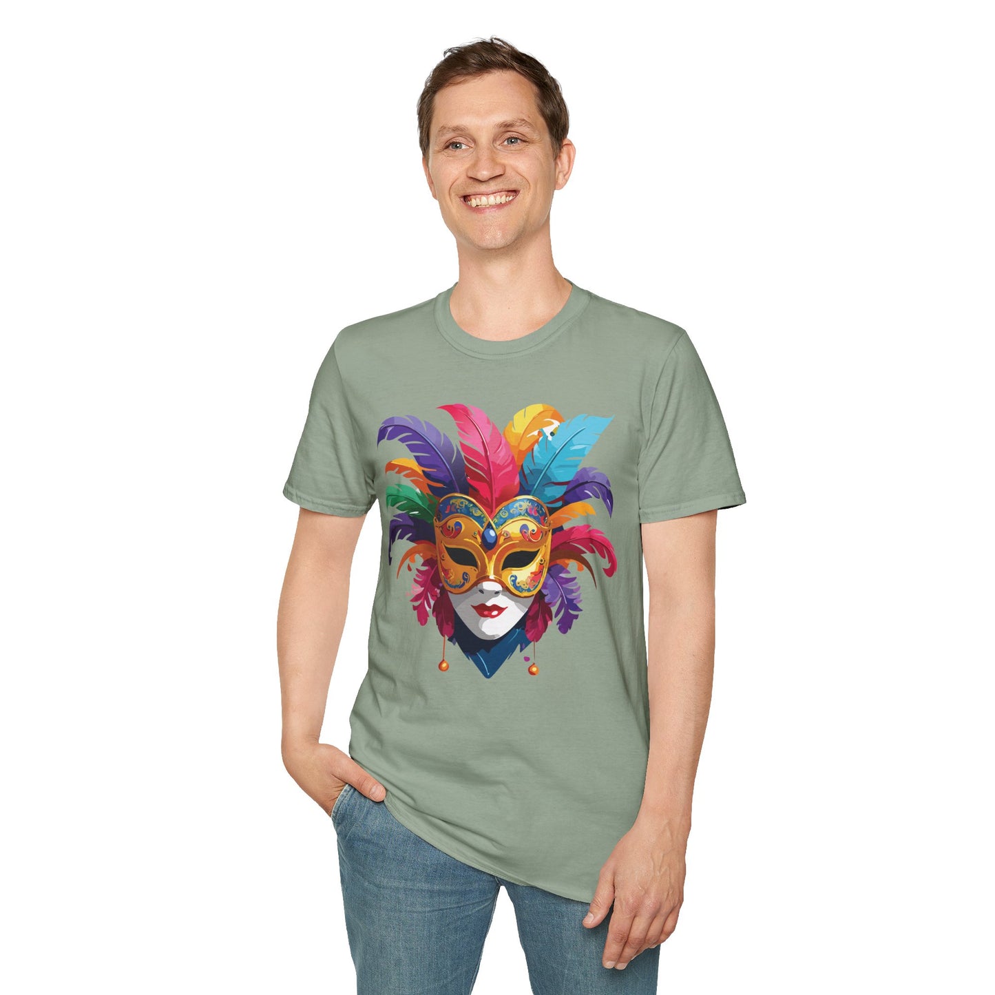 Mask Tee Shirt, Mask Shirt, Shirt with Mask, Masquerade Tees