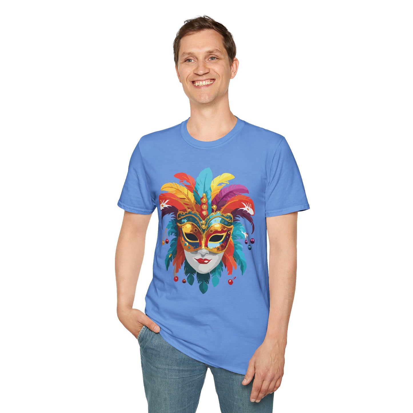 Mask Tee Shirt, Mask Shirt, Shirt with Mask, Masquerade Tees