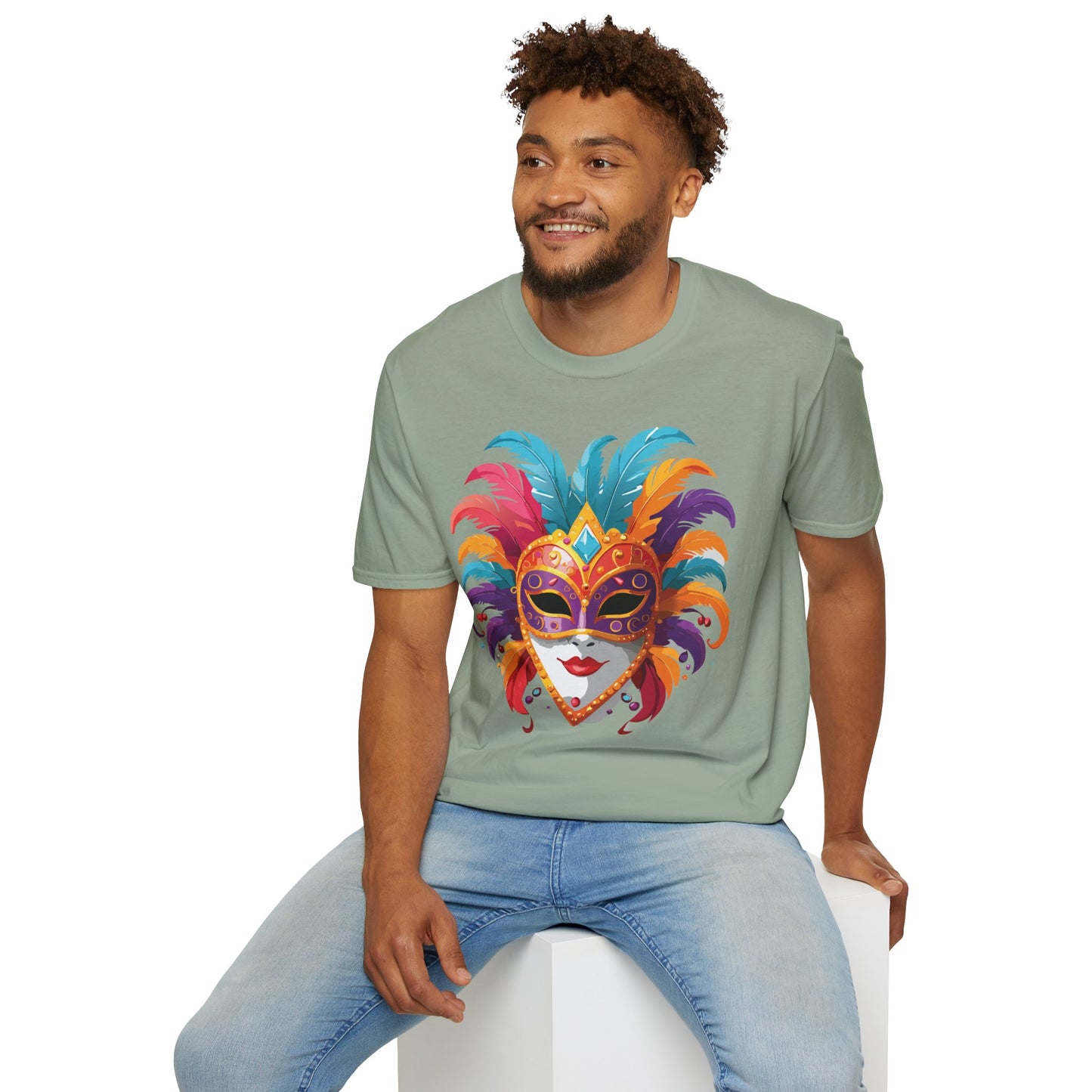 Mask Tee Shirt, Mask Shirt, Shirt with Mask, Masquerade Tees