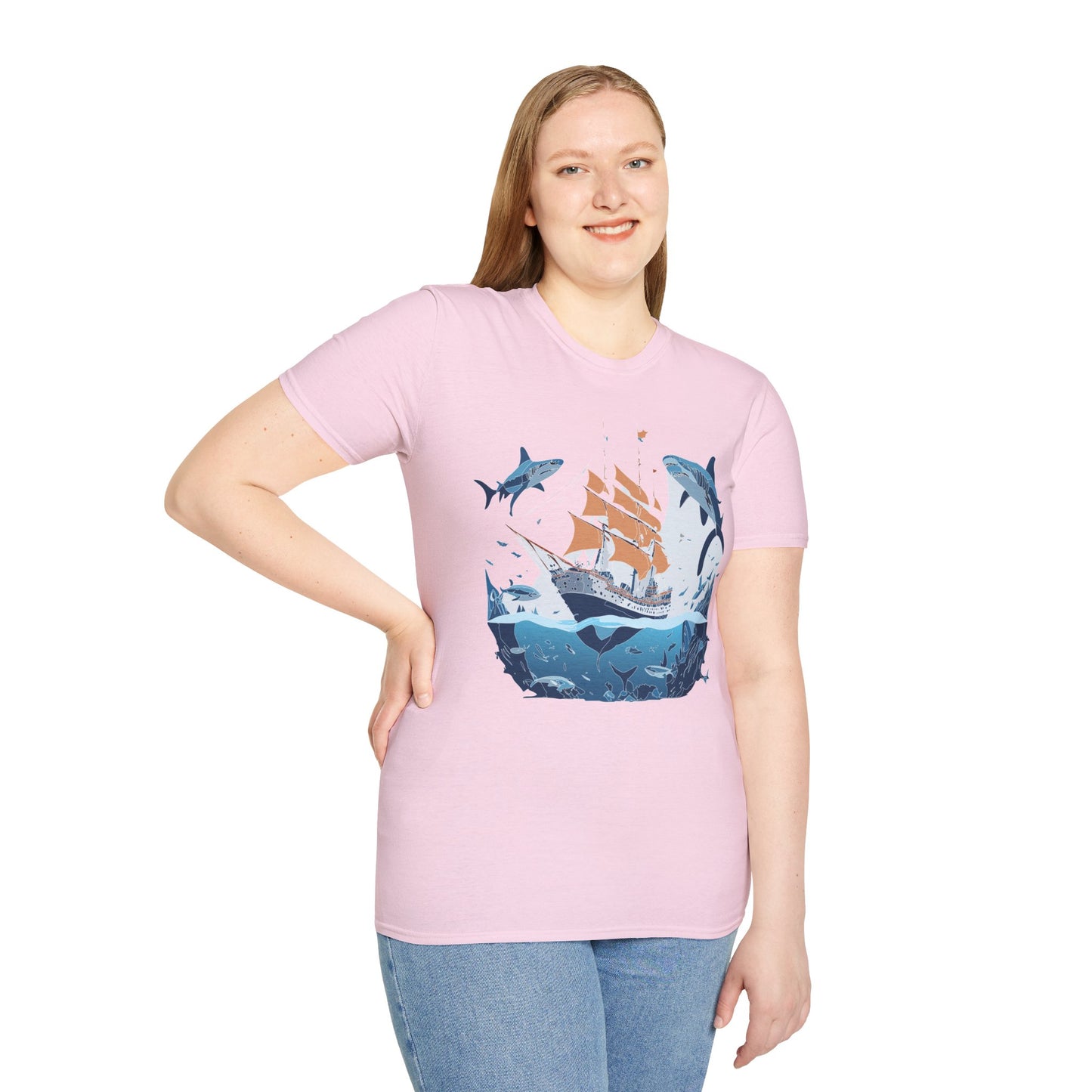 Ocean Tee Shirt, Ocean Shirt, Shirt with Ocean, U boat Tees, Shirt with U-Boat