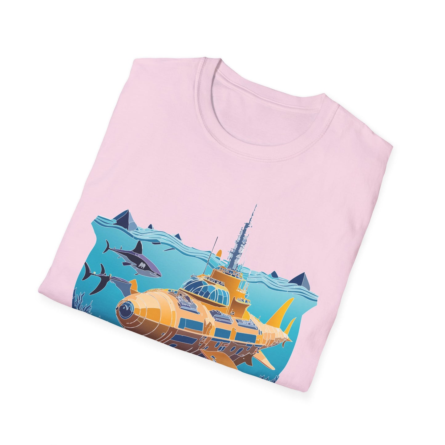 Ocean Tee Shirt, Ocean Shirt, Shirt with Ocean, U boat Tees, Shirt with U-Boat