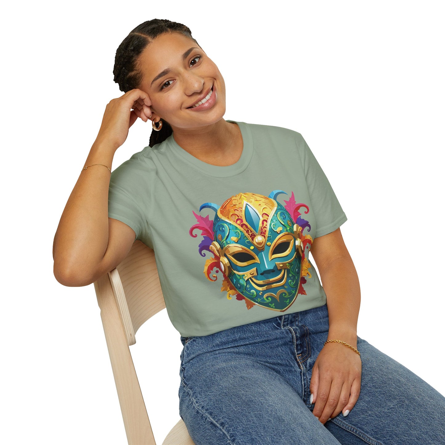 Mask Tee Shirt, Mask Shirt, Shirt with Mask, Masquerade Tees