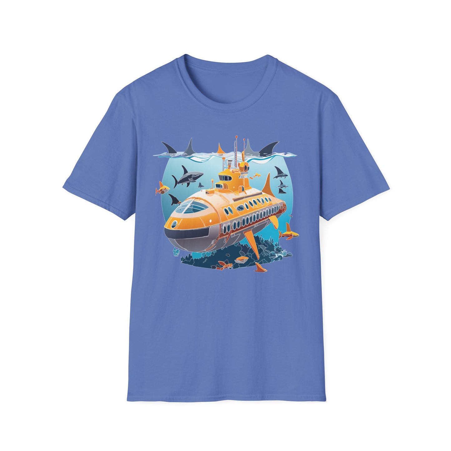 Ocean Tee Shirt, Ocean Shirt, Shirt with Ocean, U boat Tees, Shirt with U-Boat