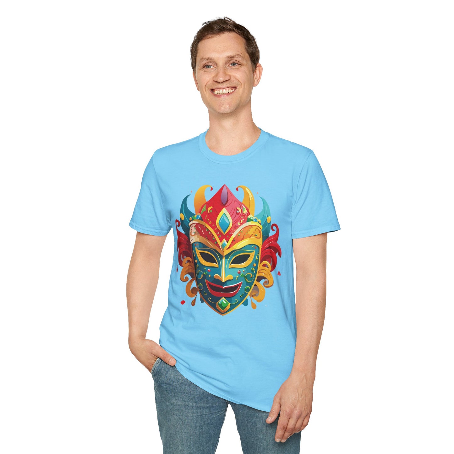 Mask Tee Shirt, Mask Shirt, Shirt with Mask, Masquerade Tees