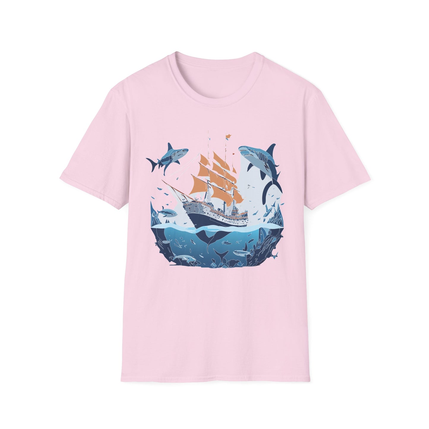 Ocean Tee Shirt, Ocean Shirt, Shirt with Ocean, U boat Tees, Shirt with U-Boat