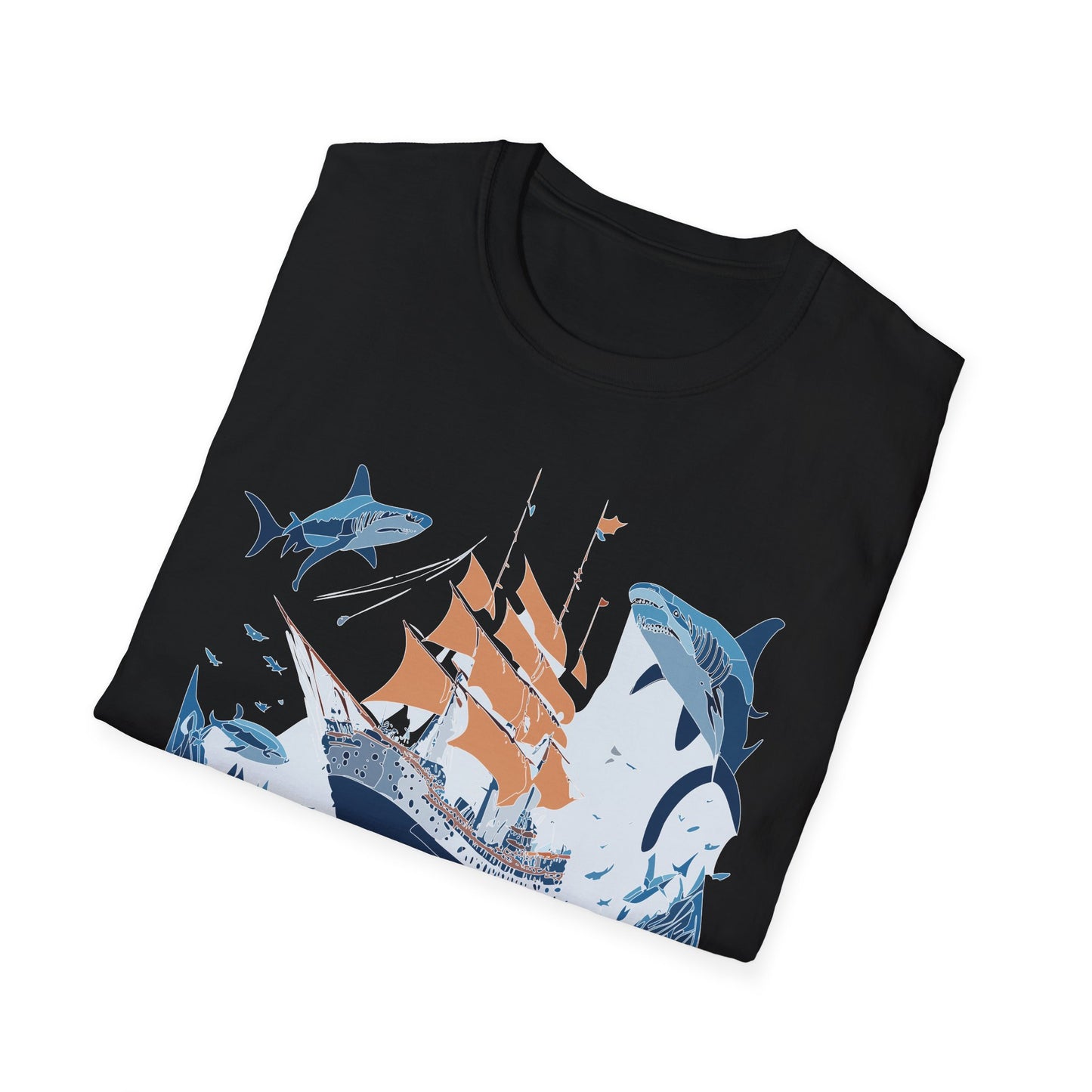 Ocean Tee Shirt, Ocean Shirt, Shirt with Ocean, U boat Tees, Shirt with U-Boat