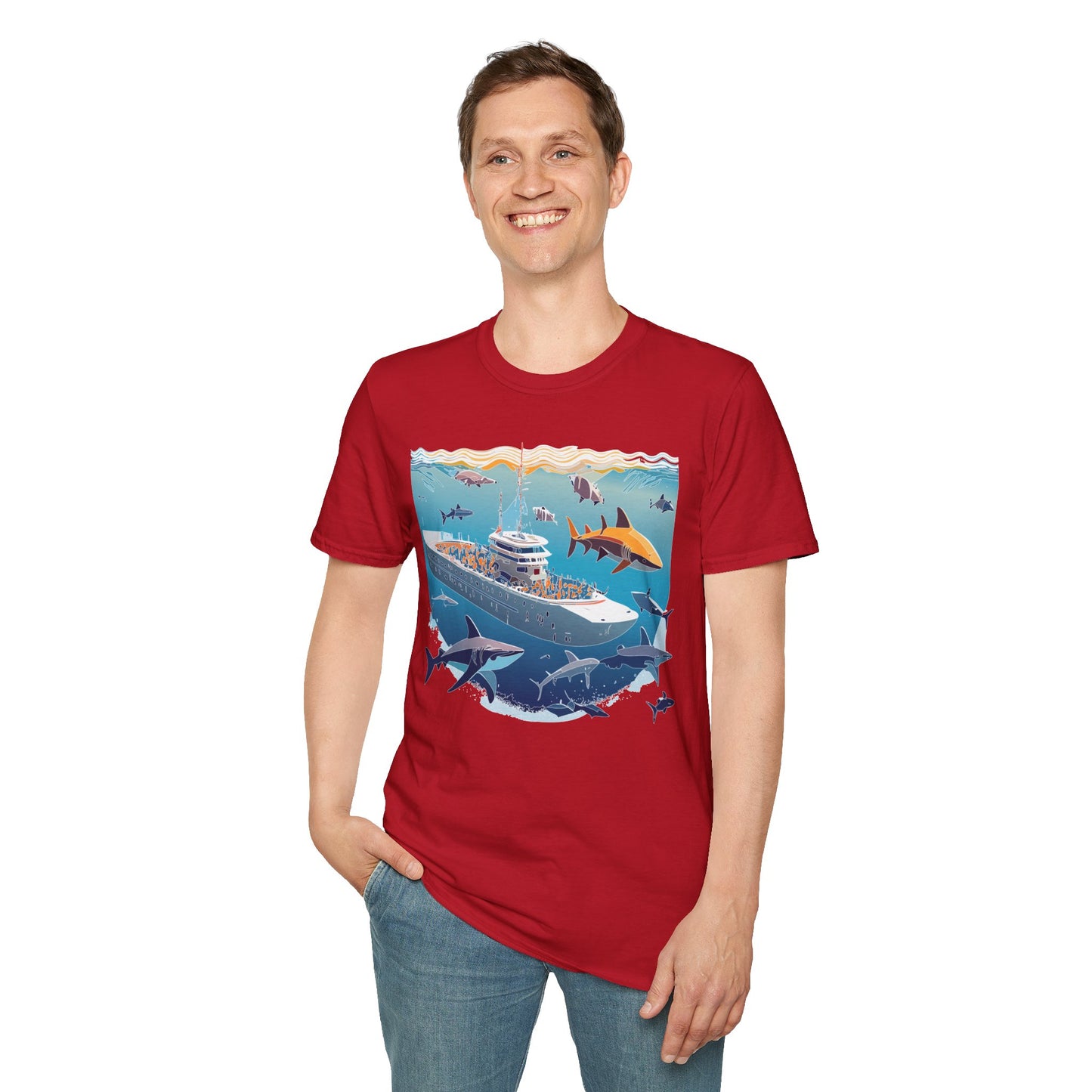 Ocean Tee Shirt, Ocean Shirt, Shirt with Ocean, U boat Tees, Shirt with U-Boat