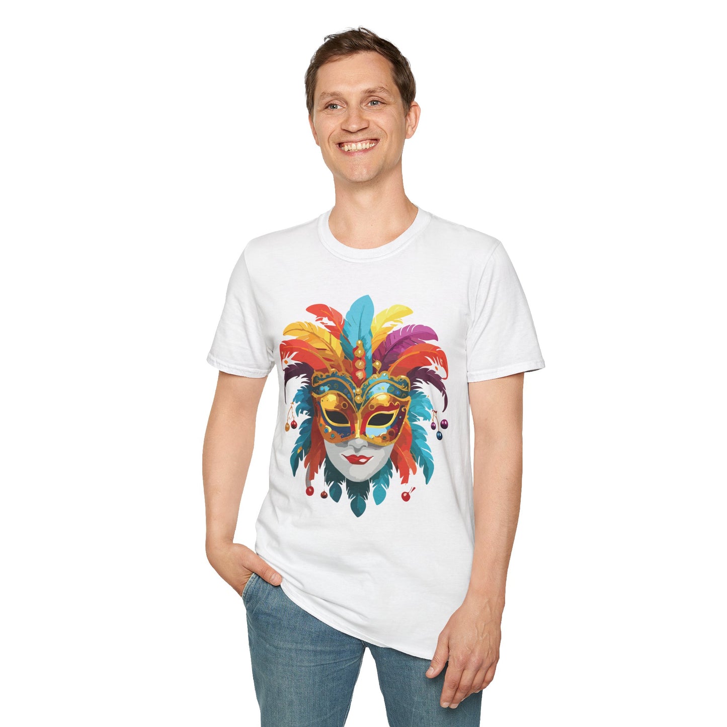 Mask Tee Shirt, Mask Shirt, Shirt with Mask, Masquerade Tees