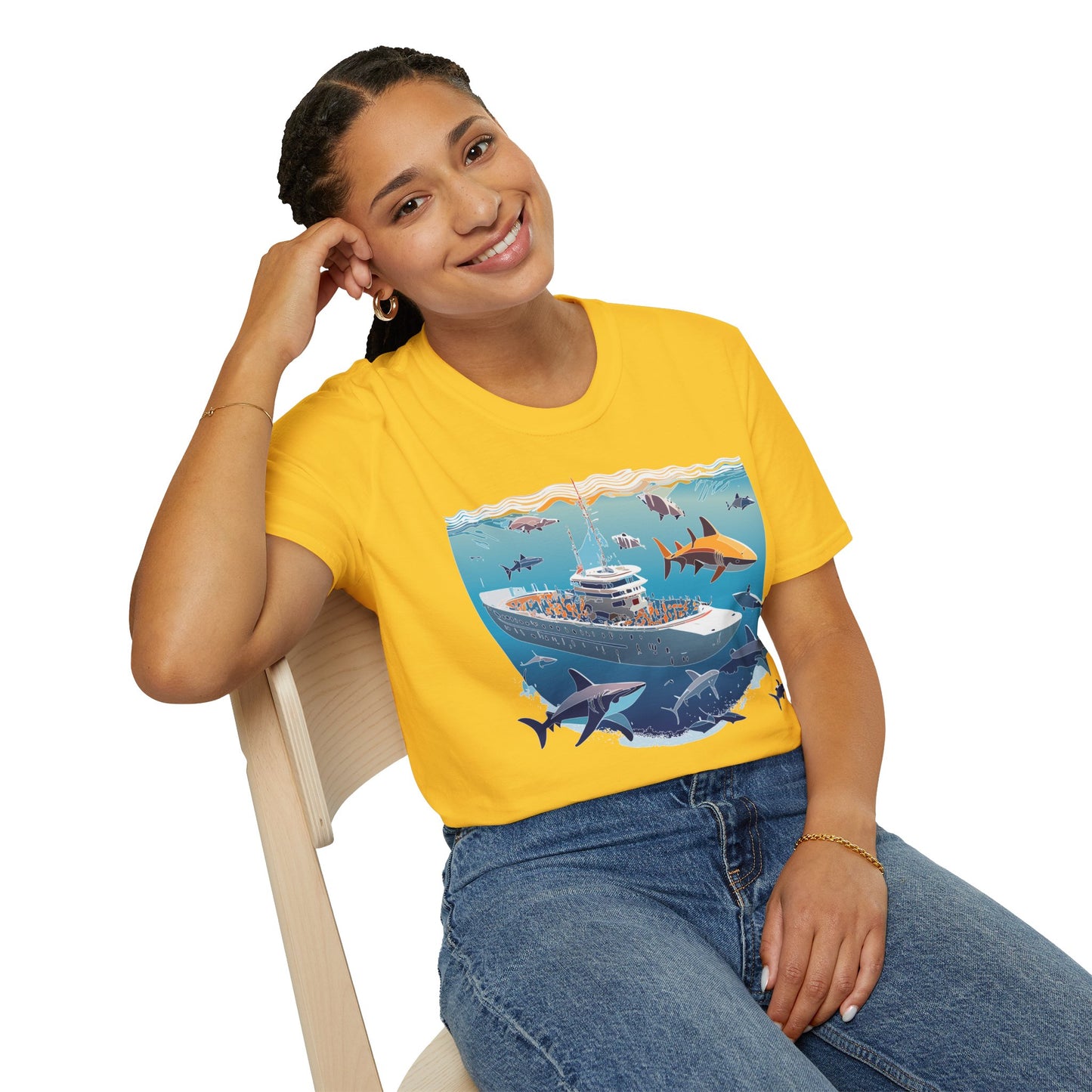 Ocean Tee Shirt, Ocean Shirt, Shirt with Ocean, U boat Tees, Shirt with U-Boat