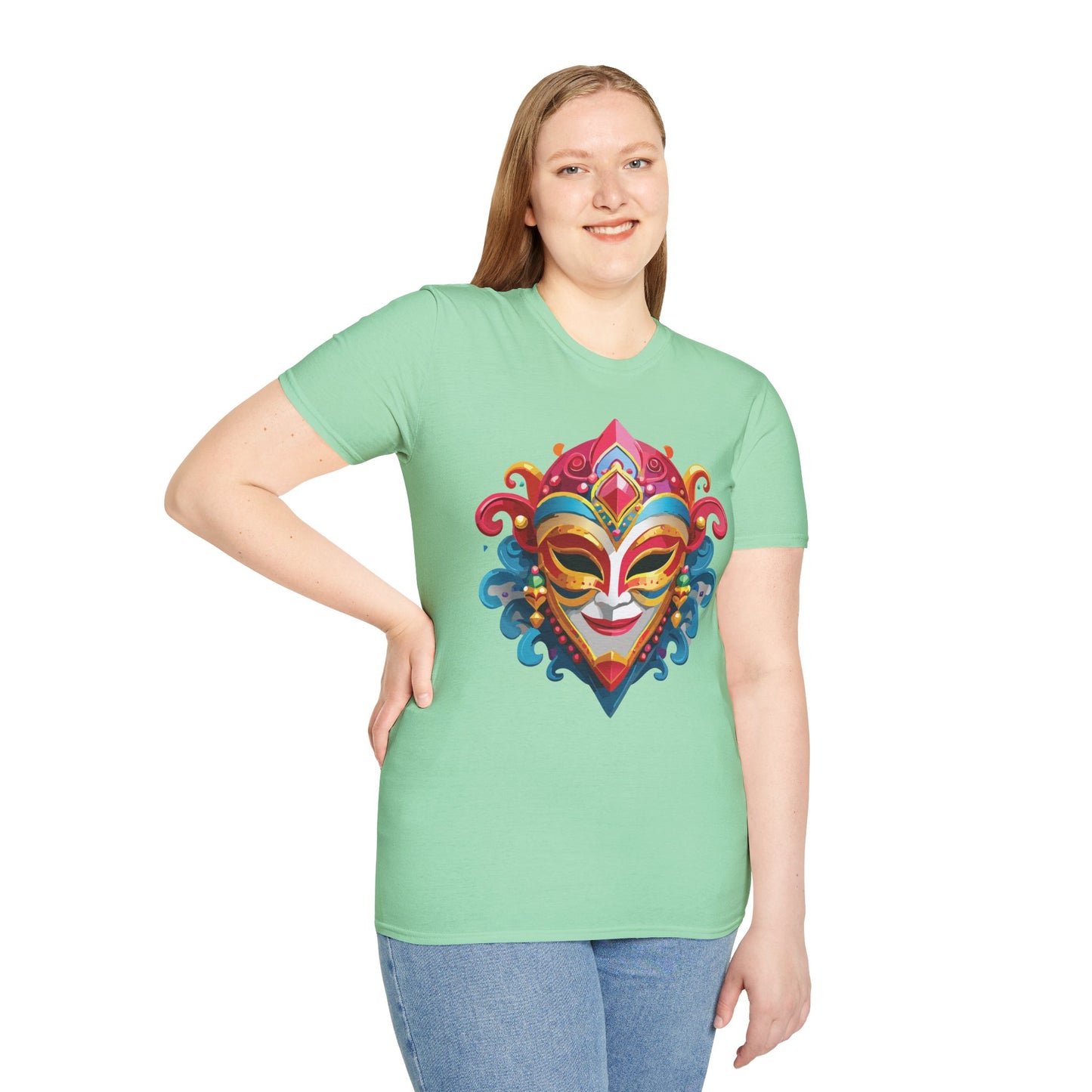 Mask Tee Shirt, Mask Shirt, Shirt with Mask, Masquerade Tees