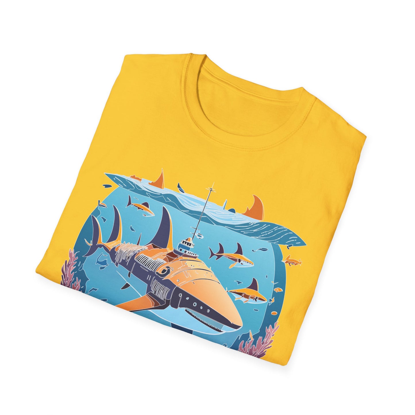 Ocean Tee Shirt, Ocean Shirt, Shirt with Ocean, U boat Tees, Shirt with U-Boat