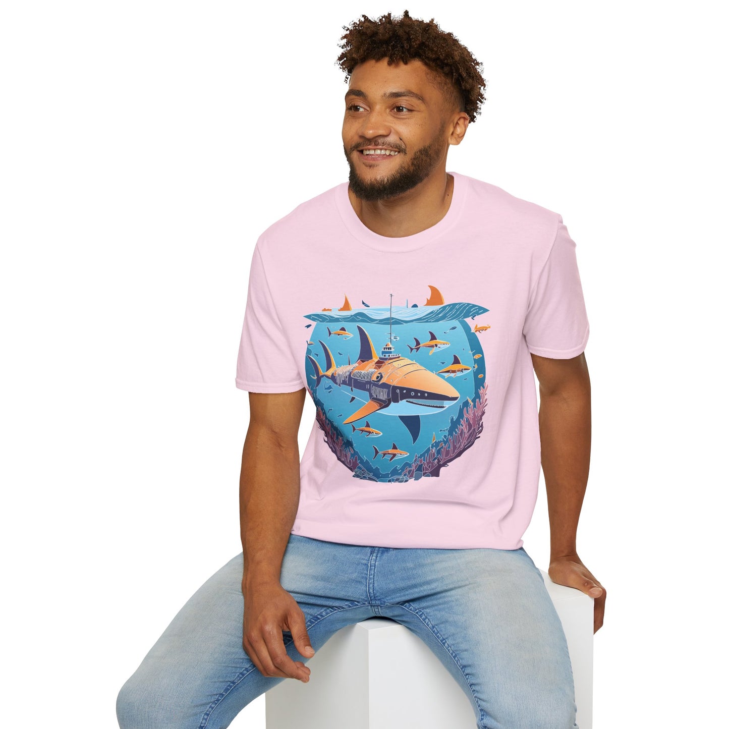 Ocean Tee Shirt, Ocean Shirt, Shirt with Ocean, U boat Tees, Shirt with U-Boat
