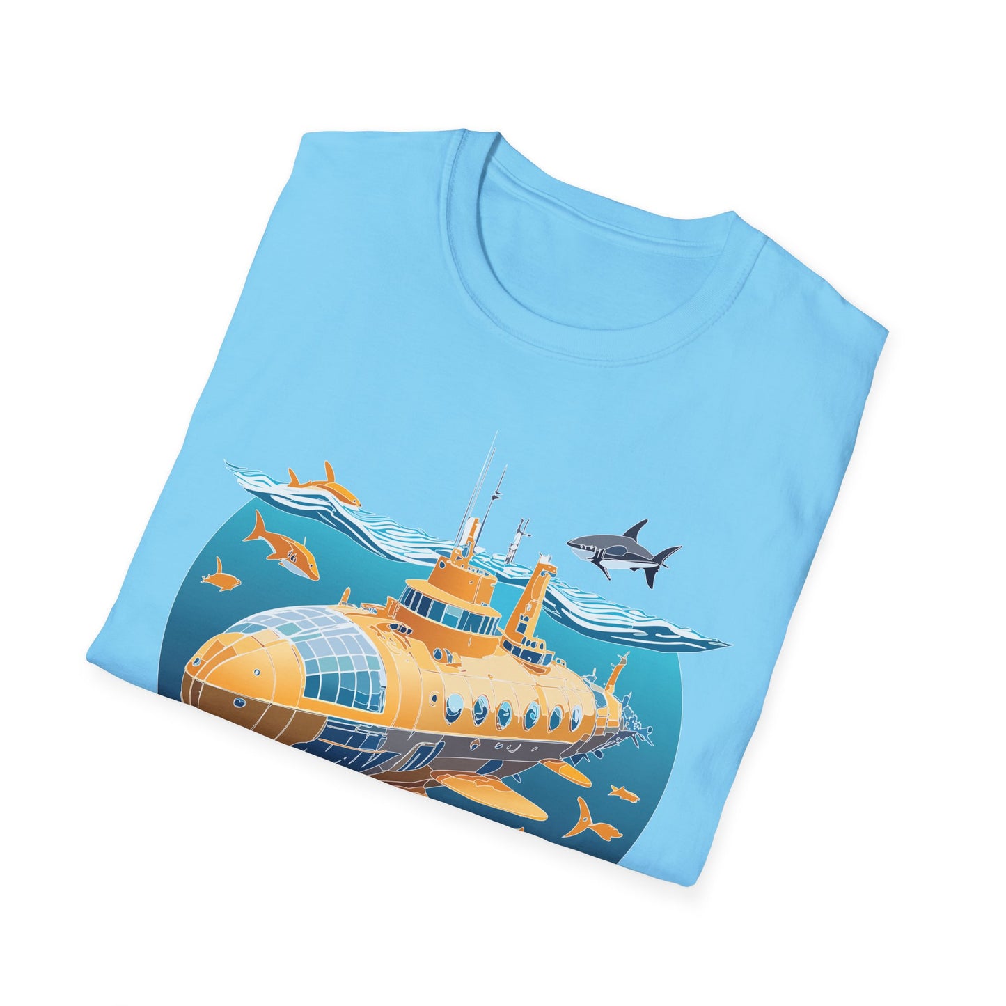 Ocean Tee Shirt, Ocean Shirt, Shirt with Ocean, U boat Tees, Shirt with U-Boat