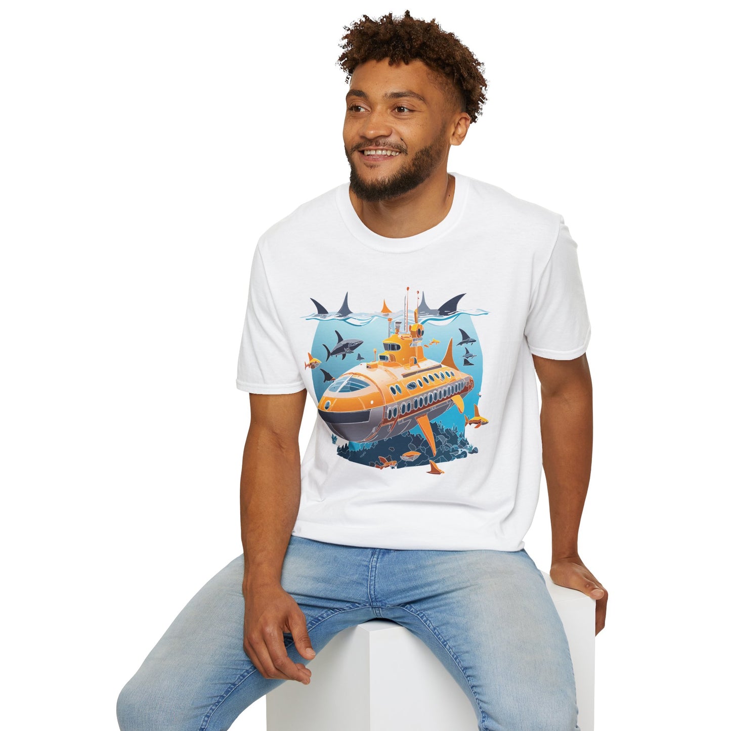 Ocean Tee Shirt, Ocean Shirt, Shirt with Ocean, U boat Tees, Shirt with U-Boat