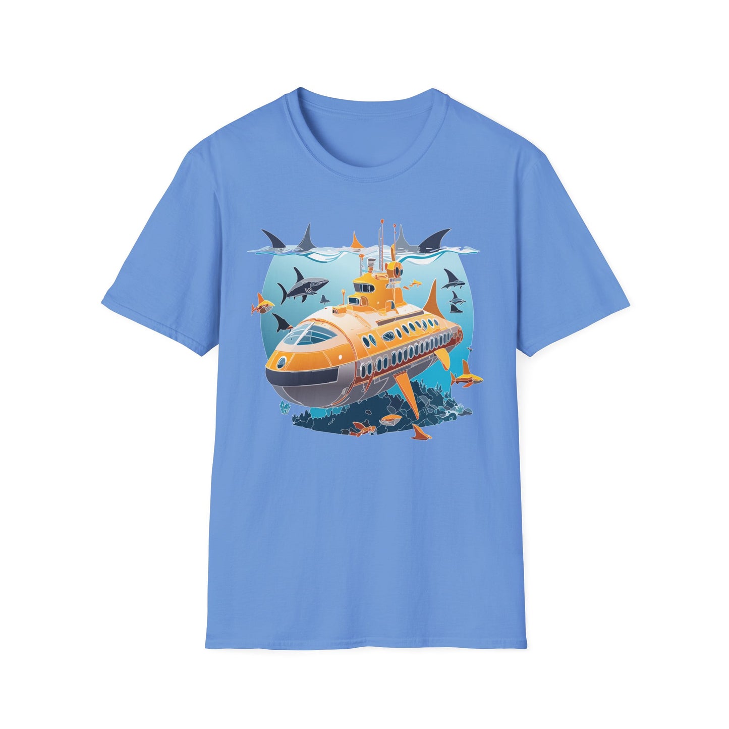 Ocean Tee Shirt, Ocean Shirt, Shirt with Ocean, U boat Tees, Shirt with U-Boat