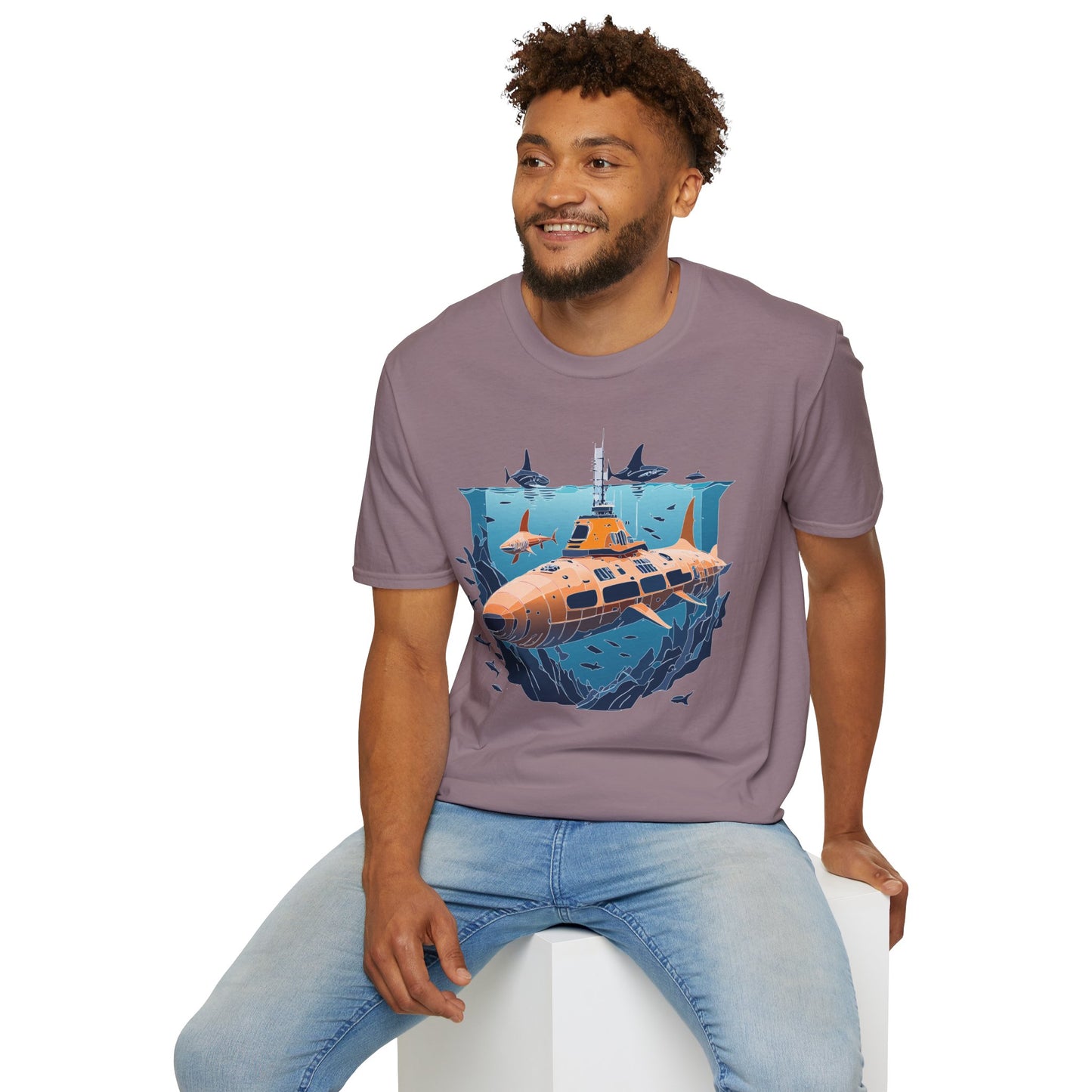 Ocean Tee Shirt, Ocean Shirt, Shirt with Ocean, U boat Tees, Shirt with U-Boat