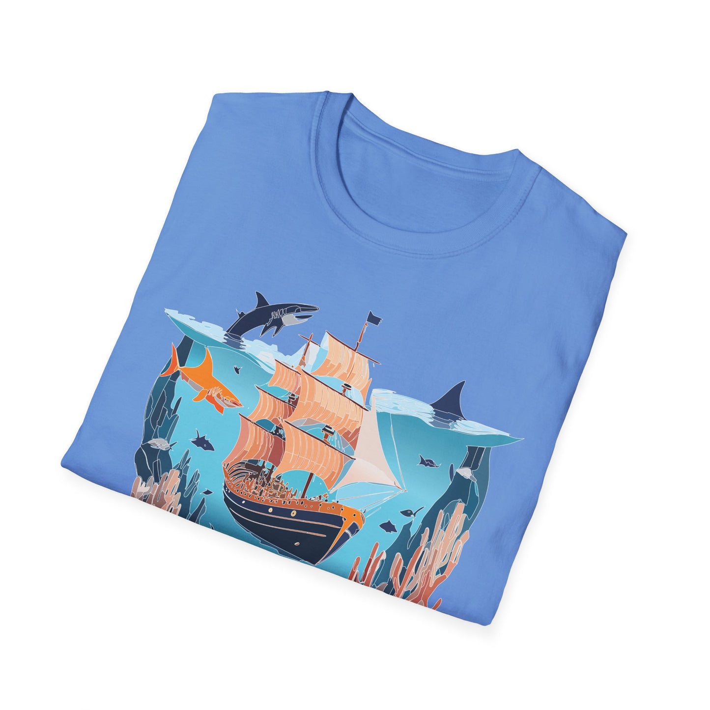 Ocean Tee Shirt, Ocean Shirt, Shirt with Ocean, U boat Tees, Shirt with U-Boat