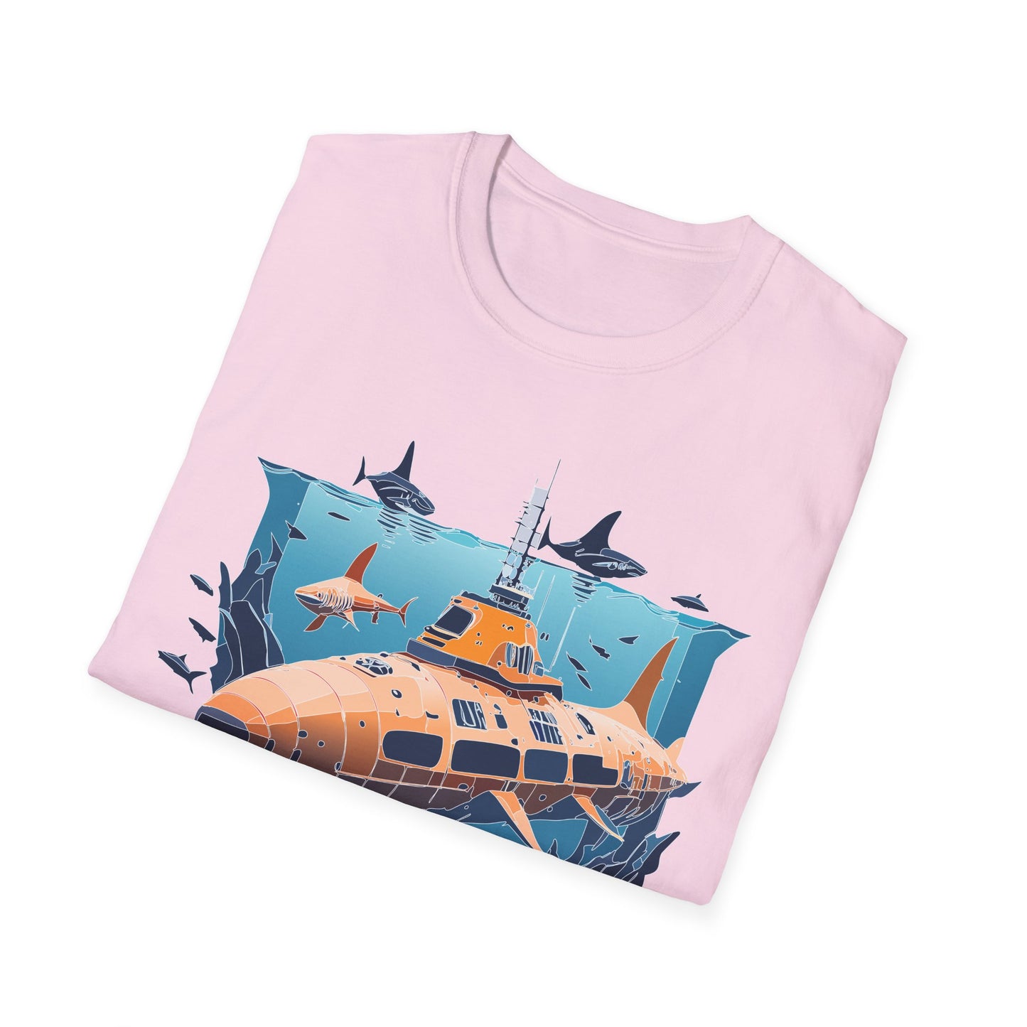 Ocean Tee Shirt, Ocean Shirt, Shirt with Ocean, U boat Tees, Shirt with U-Boat