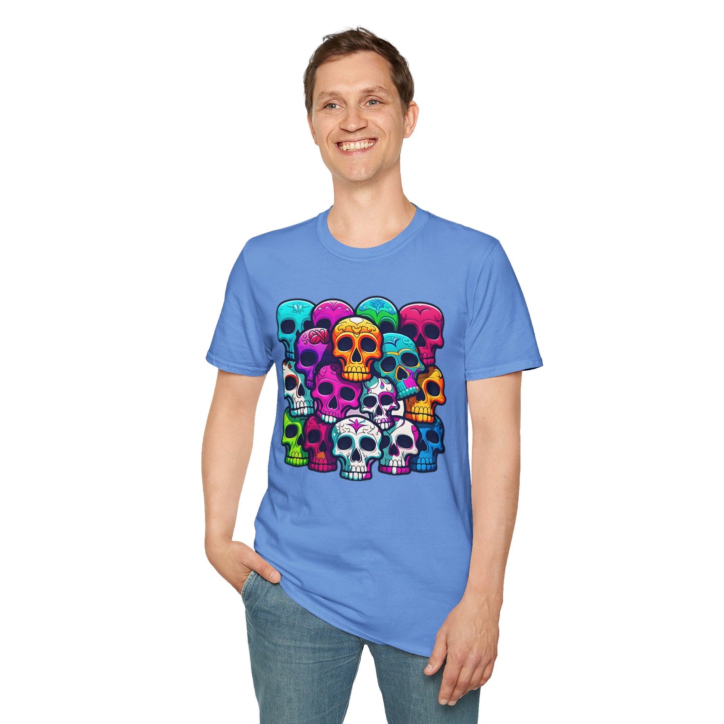 Skull Tee Shirt, Skeleton Shirt, Shirt with Skull, Shirt with Skeleton
