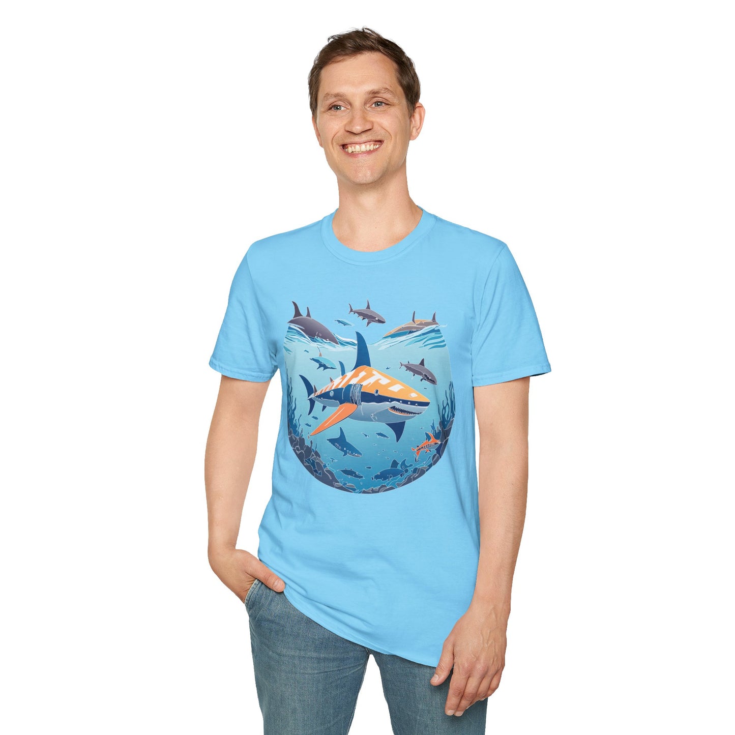 Ocean Tee Shirt, Ocean Shirt, Shirt with Ocean, U boat Tees, Shirt with U-Boat