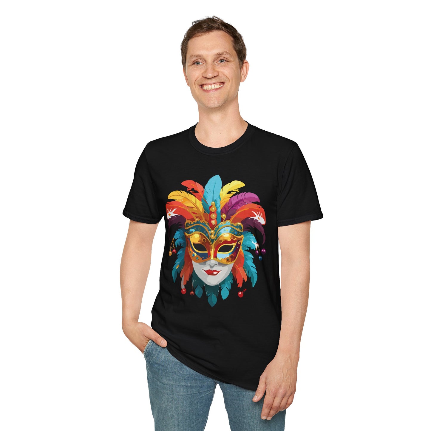Mask Tee Shirt, Mask Shirt, Shirt with Mask, Masquerade Tees