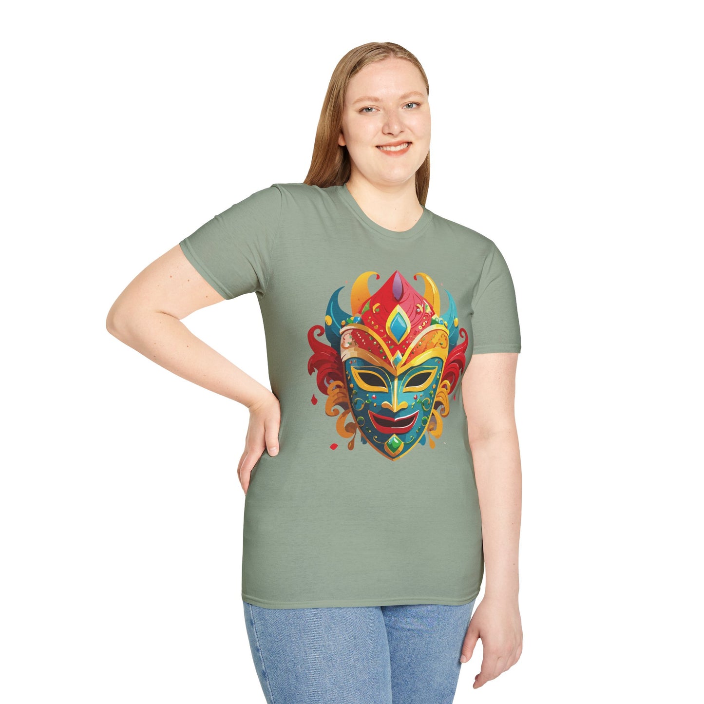 Mask Tee Shirt, Mask Shirt, Shirt with Mask, Masquerade Tees