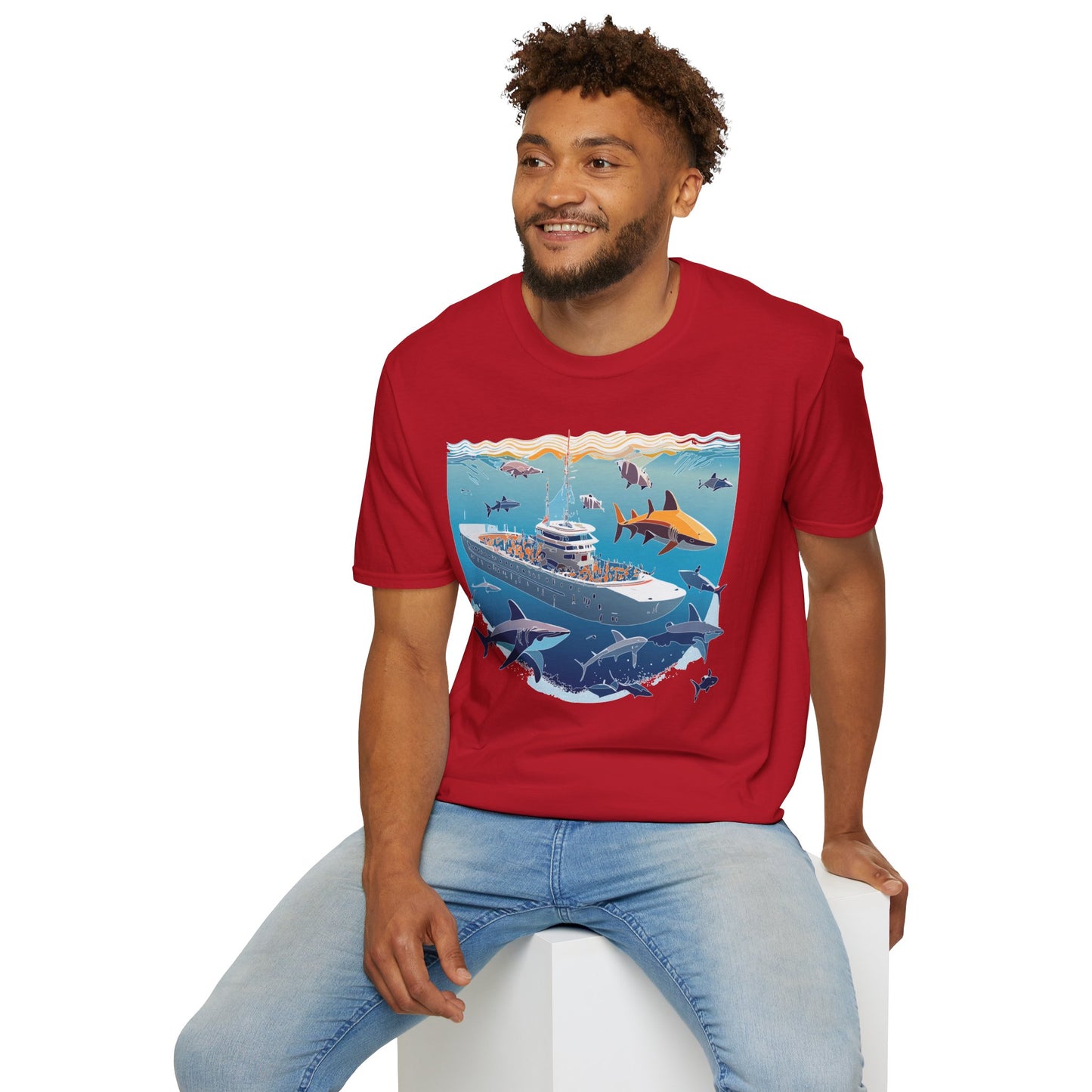Ocean Tee Shirt, Ocean Shirt, Shirt with Ocean, U boat Tees, Shirt with U-Boat