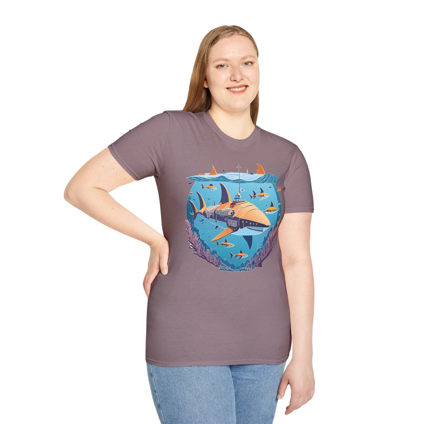 Ocean Tee Shirt, Ocean Shirt, Shirt with Ocean, U boat Tees, Shirt with U-Boat