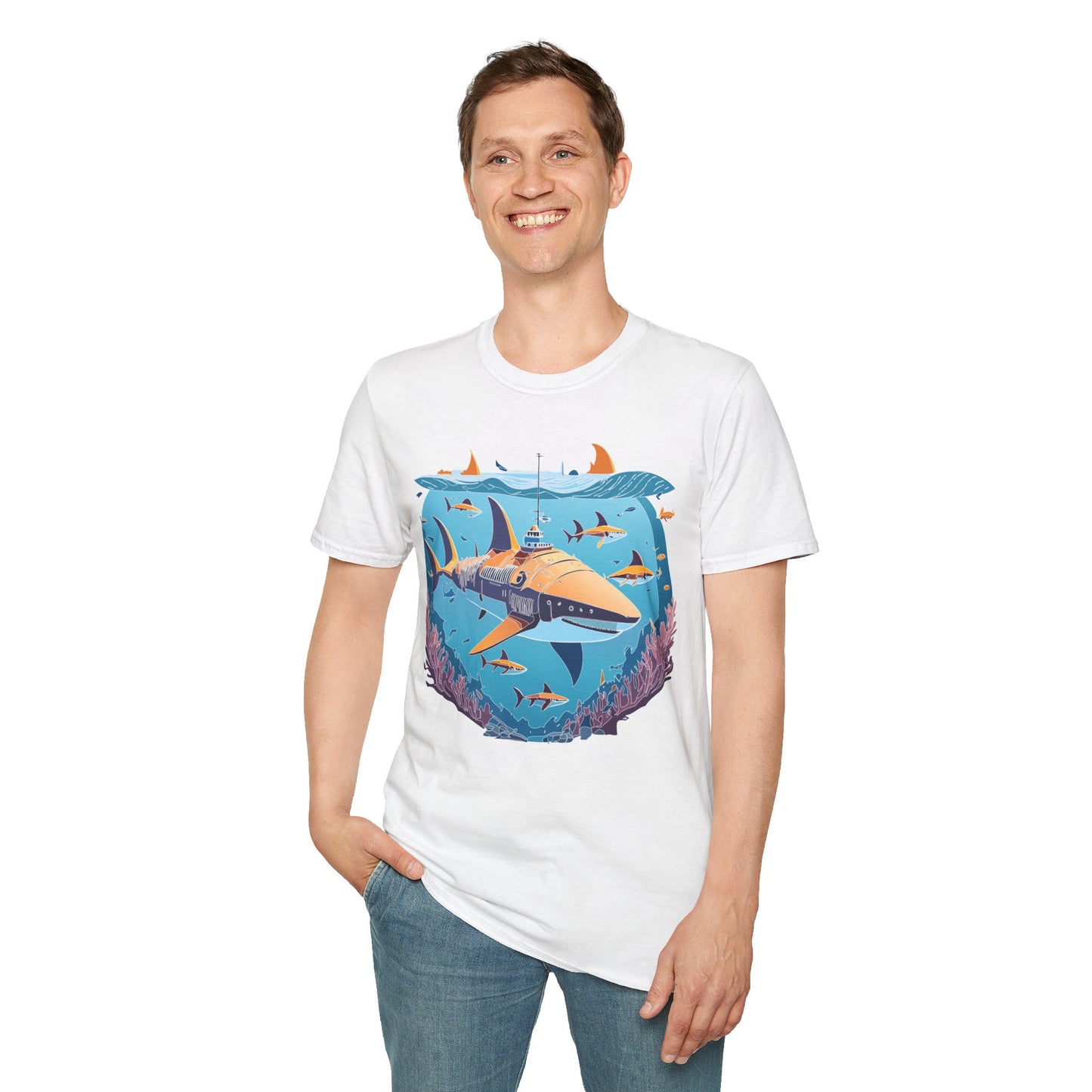 Ocean Tee Shirt, Ocean Shirt, Shirt with Ocean, U boat Tees, Shirt with U-Boat