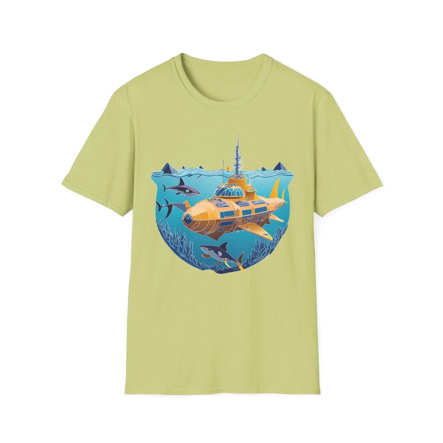 Ocean Tee Shirt, Ocean Shirt, Shirt with Ocean, U boat Tees, Shirt with U-Boat