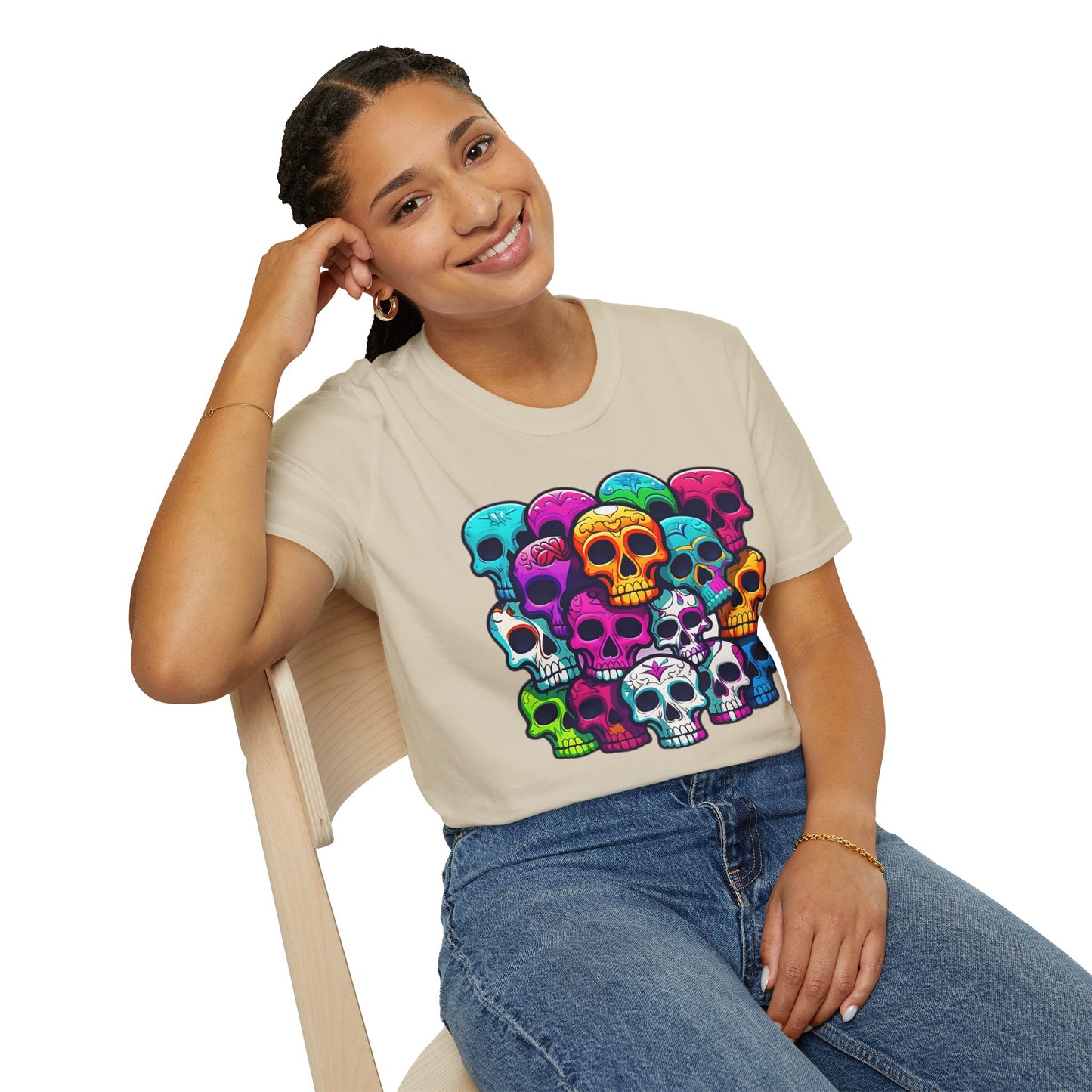 Skull Tee Shirt, Skeleton Shirt, Shirt with Skull, Shirt with Skeleton