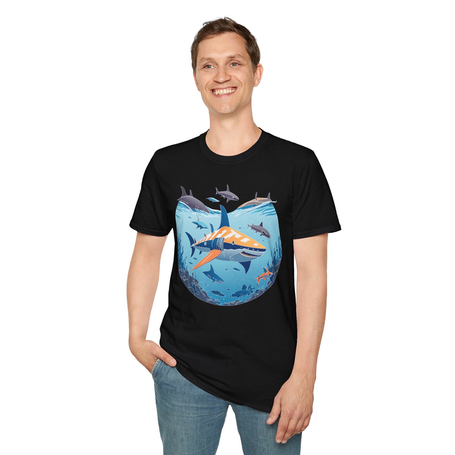Ocean Tee Shirt, Ocean Shirt, Shirt with Ocean, U boat Tees, Shirt with U-Boat