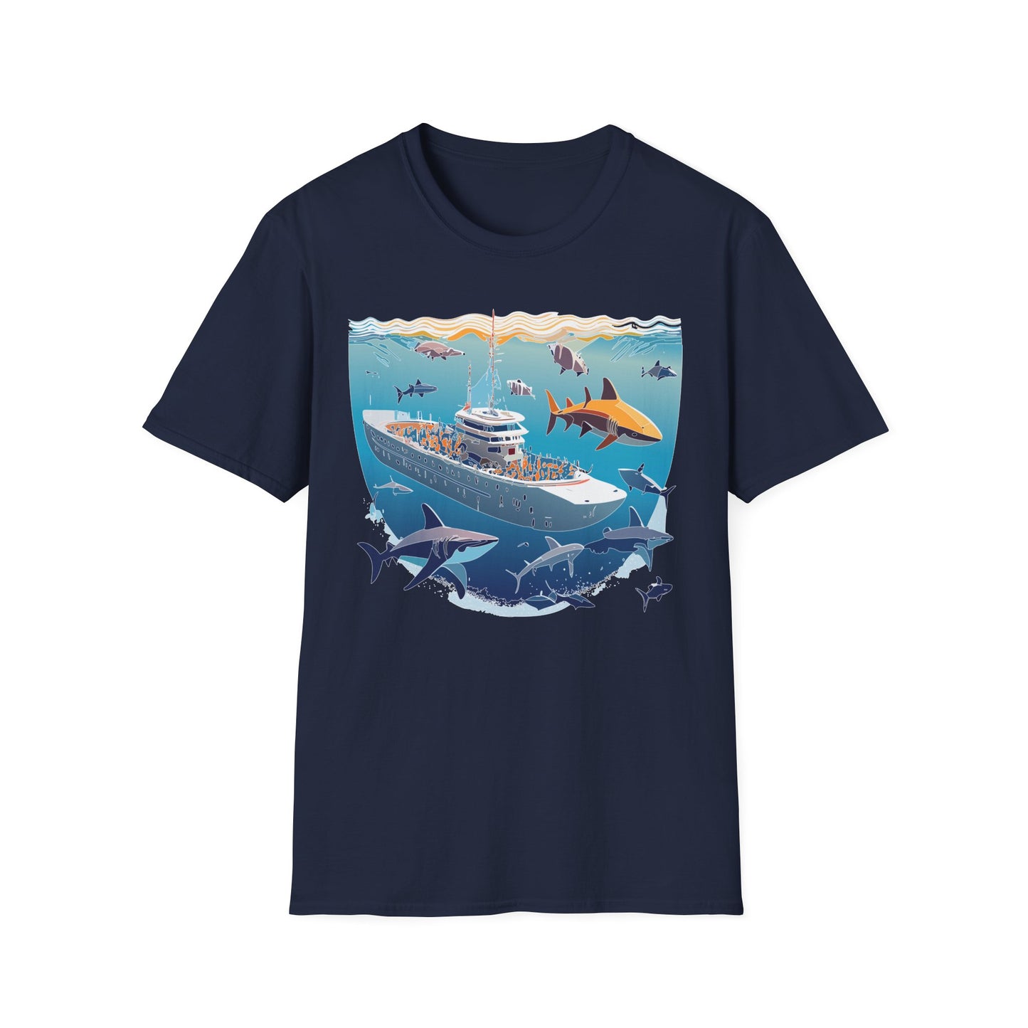 Ocean Tee Shirt, Ocean Shirt, Shirt with Ocean, U boat Tees, Shirt with U-Boat
