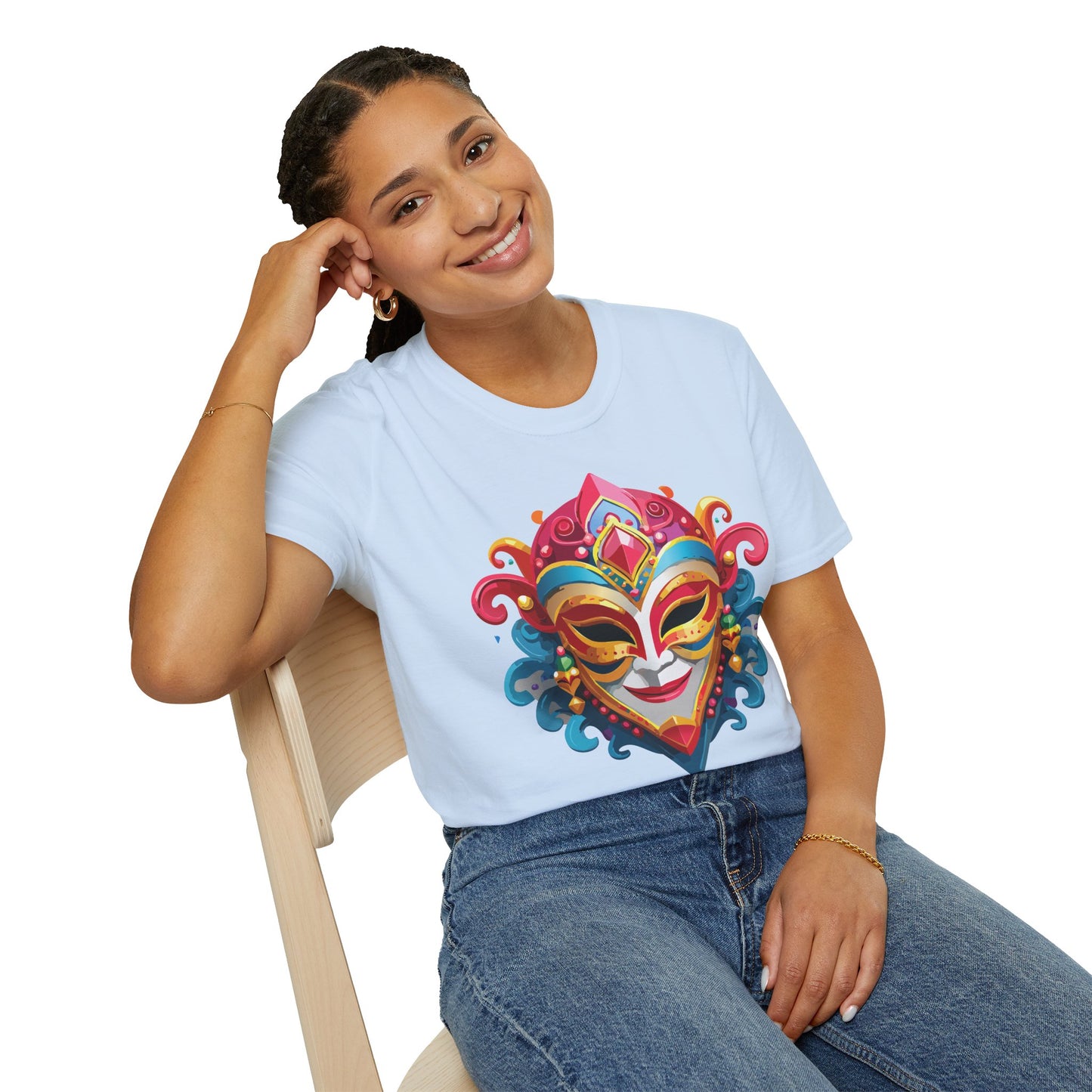 Mask Tee Shirt, Mask Shirt, Shirt with Mask, Masquerade Tees