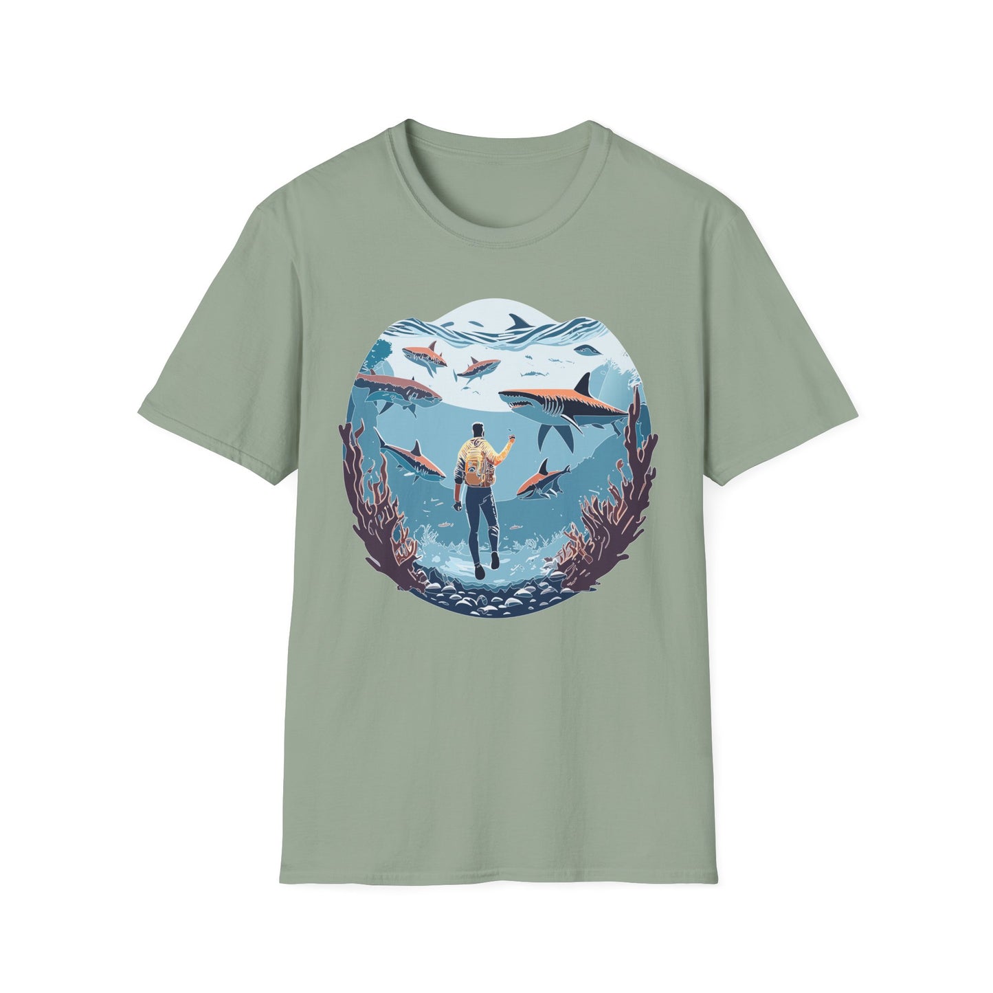 Ocean Tee Shirt, Ocean Shirt, Shirt with Ocean, U boat Tees, Shirt with U-Boat