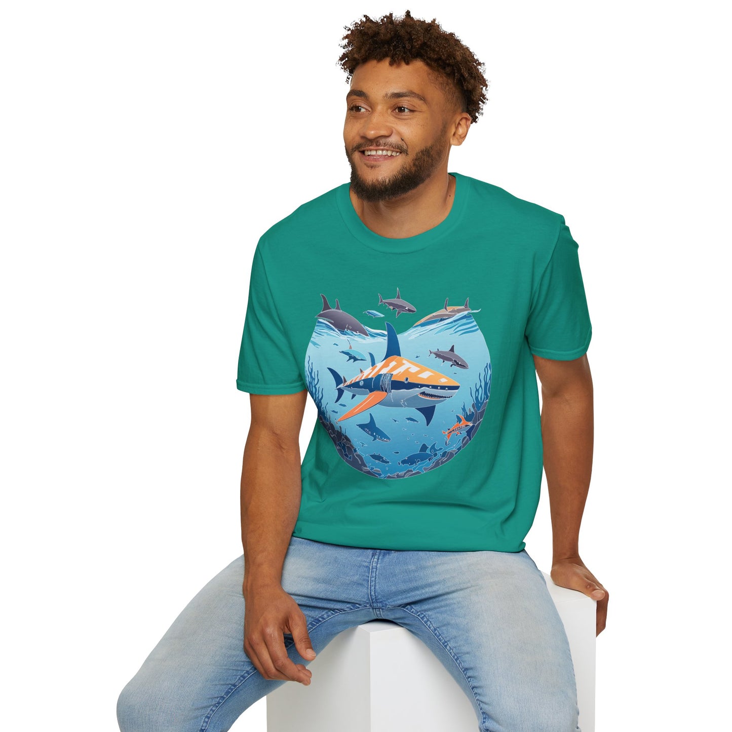 Ocean Tee Shirt, Ocean Shirt, Shirt with Ocean, U boat Tees, Shirt with U-Boat
