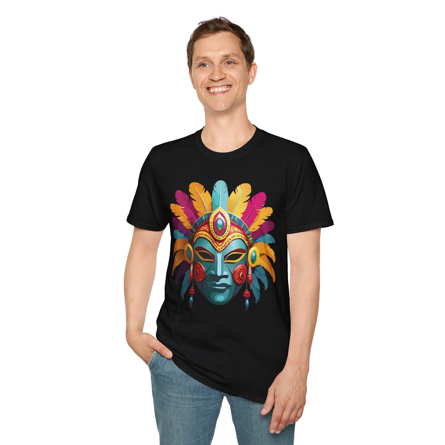 Mask Tee Shirt, Mask Shirt, Shirt with Mask, Masquerade Tees