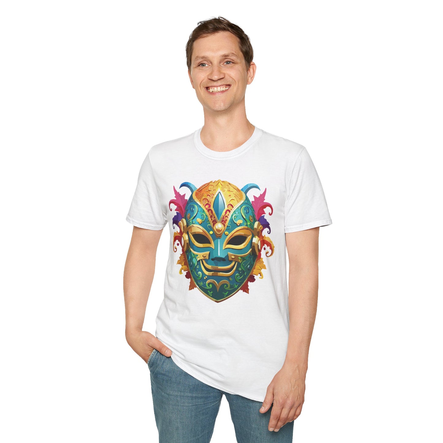 Mask Tee Shirt, Mask Shirt, Shirt with Mask, Masquerade Tees
