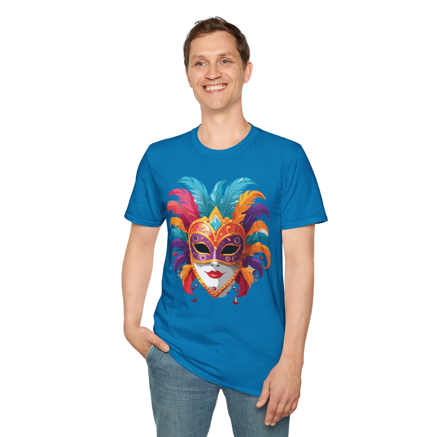 Mask Tee Shirt, Mask Shirt, Shirt with Mask, Masquerade Tees