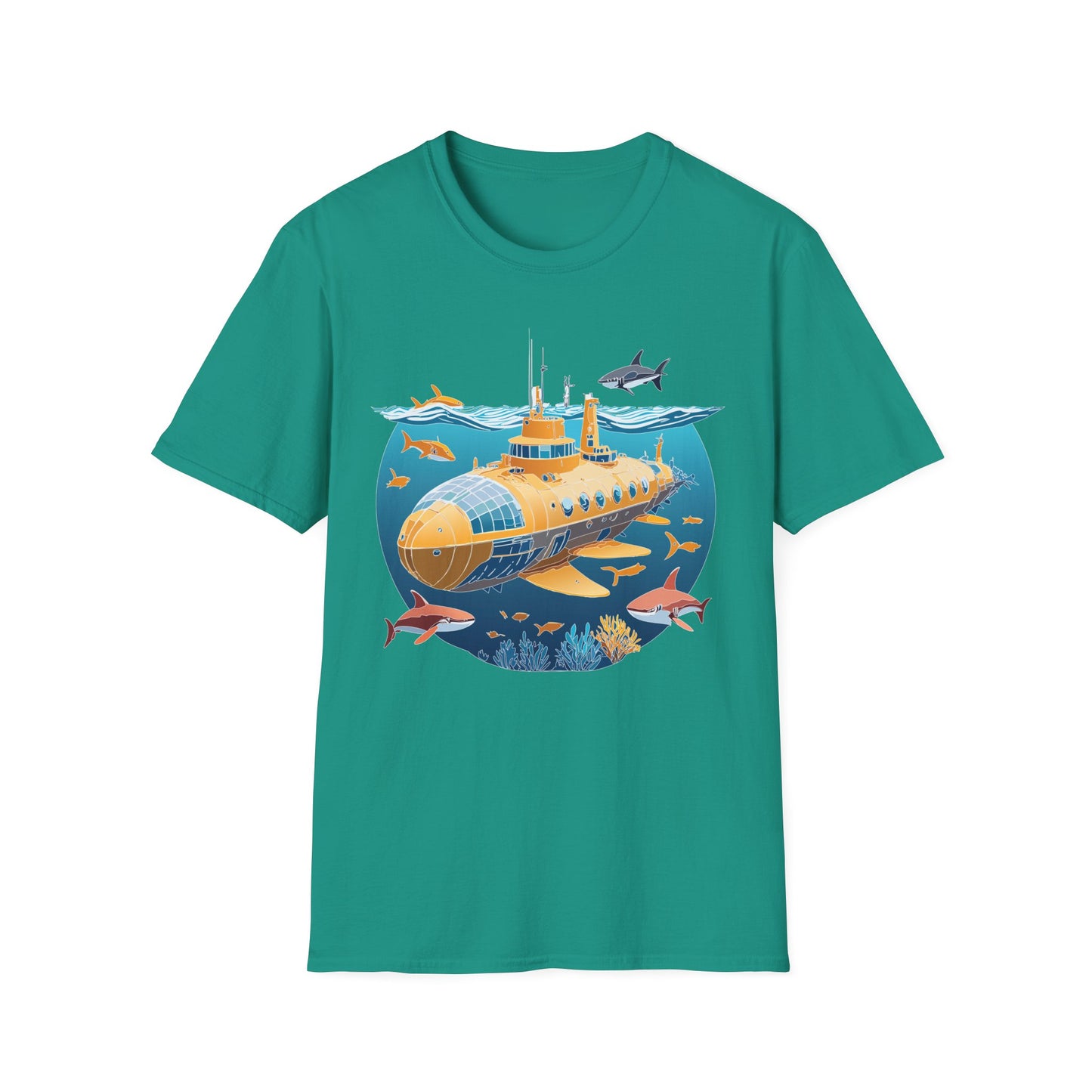 Ocean Tee Shirt, Ocean Shirt, Shirt with Ocean, U boat Tees, Shirt with U-Boat