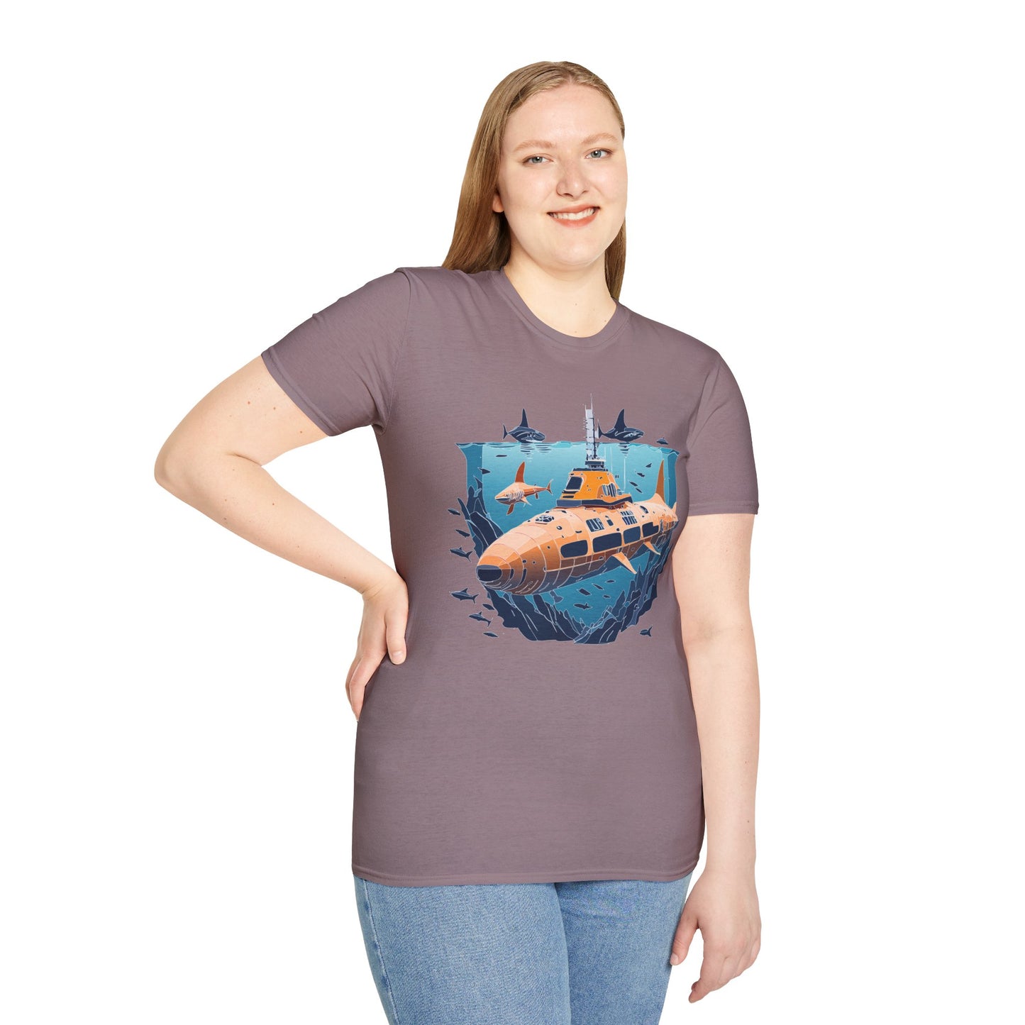 Ocean Tee Shirt, Ocean Shirt, Shirt with Ocean, U boat Tees, Shirt with U-Boat