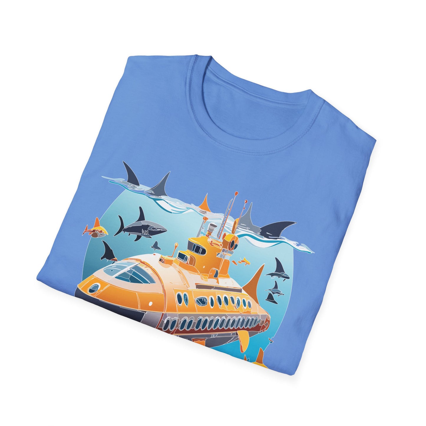 Ocean Tee Shirt, Ocean Shirt, Shirt with Ocean, U boat Tees, Shirt with U-Boat