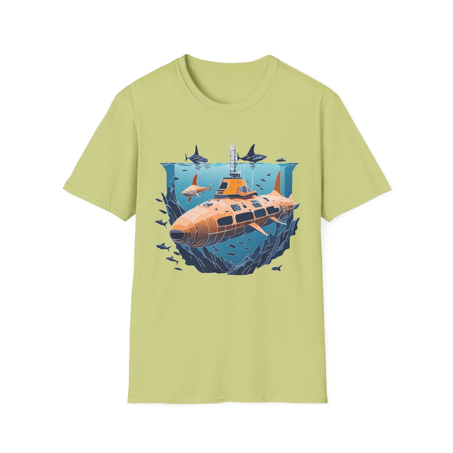Ocean Tee Shirt, Ocean Shirt, Shirt with Ocean, U boat Tees, Shirt with U-Boat