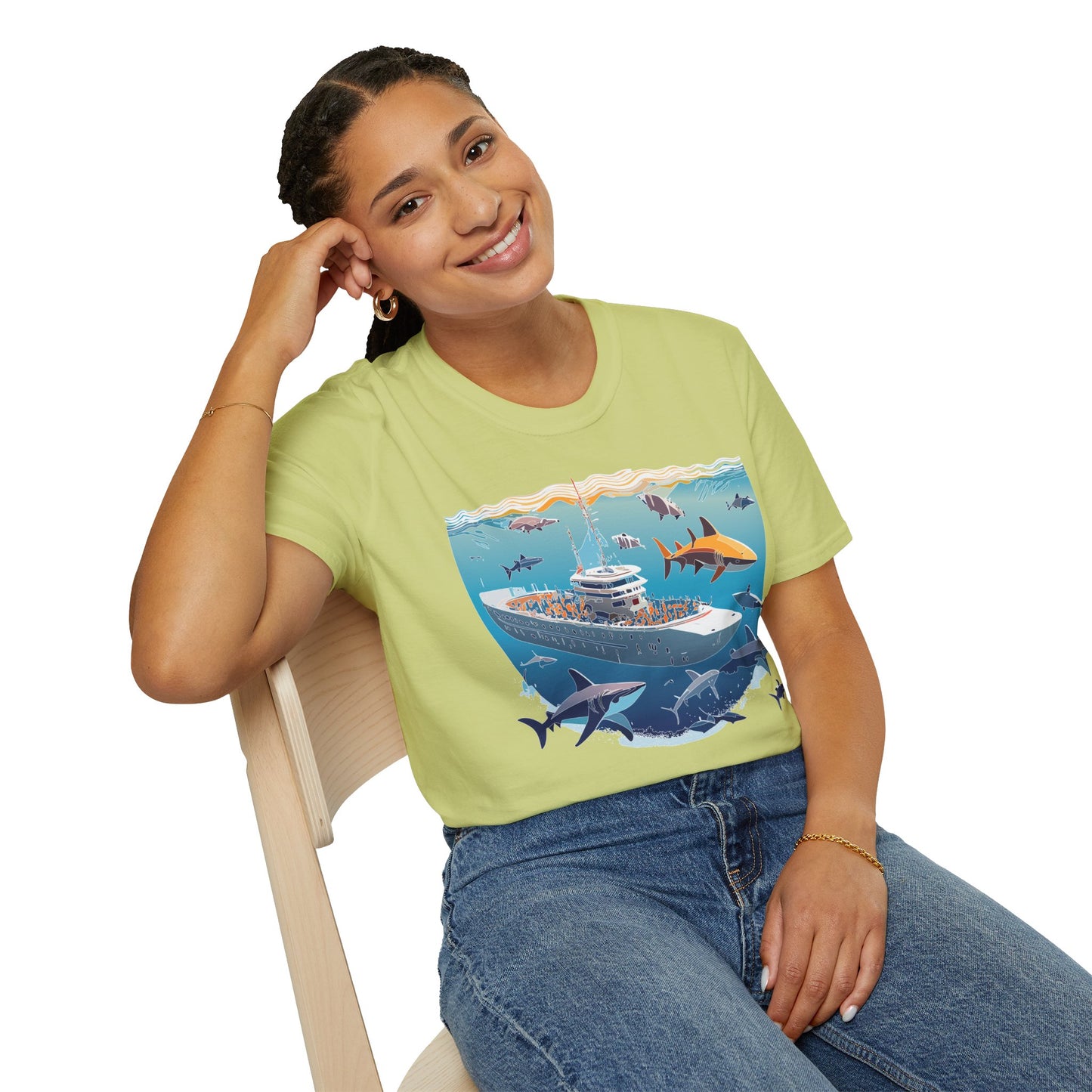 Ocean Tee Shirt, Ocean Shirt, Shirt with Ocean, U boat Tees, Shirt with U-Boat
