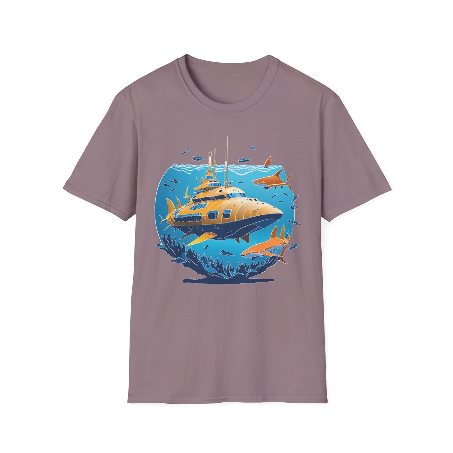 Ocean Tee Shirt, Ocean Shirt, Shirt with Ocean, U boat Tees, Shirt with U-Boat