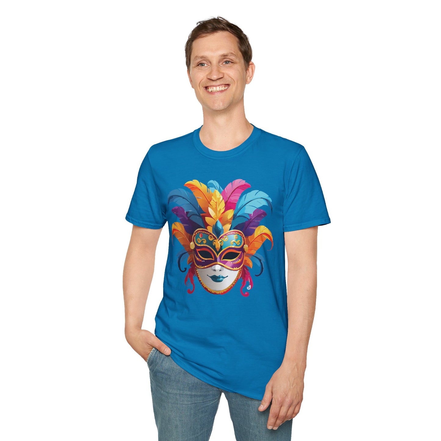 Mask Tee Shirt, Mask Shirt, Shirt with Mask, Masquerade Tees